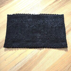Zenana Outfitters Black Lace Bandeau Tube Top – One Size